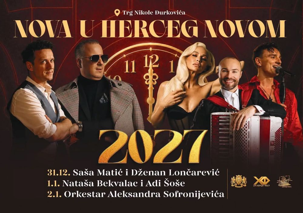 Doček Nove godine 2027 u Herceg Novom – tri večeri koje menjaju planove za praznike