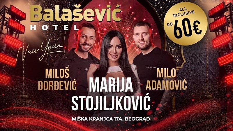 Hotel Balašević doček Nove godine 2027 - odlična muzika, svečana večera i nezaboravan provod