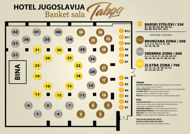 Taboo bend za doček Nove 2020. godine u hotelu Jugoslavija