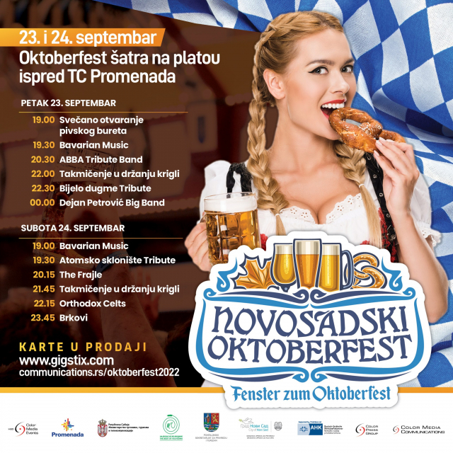 Novosadski Oktoberfest 23. i 24. septembra