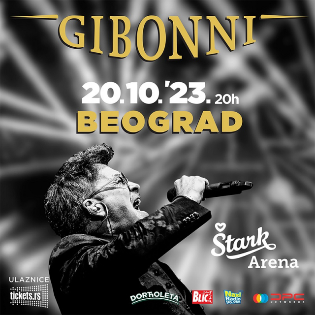 Gibonni peva u oktobru u Beogradu!