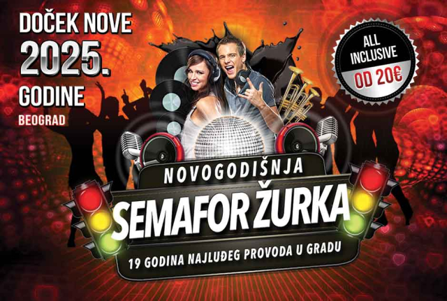 Želite malo drugačiju žurku za doček? Birajte Semafor žurku!