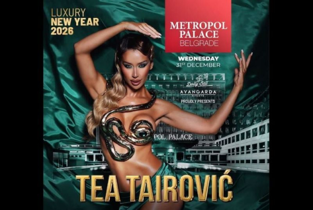Hotel Metropol doček Nove godine uz hitove Tee Tairović!