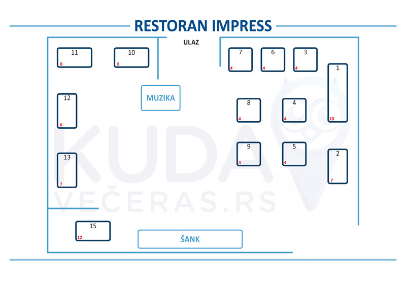 restoran impress nova godina mapa