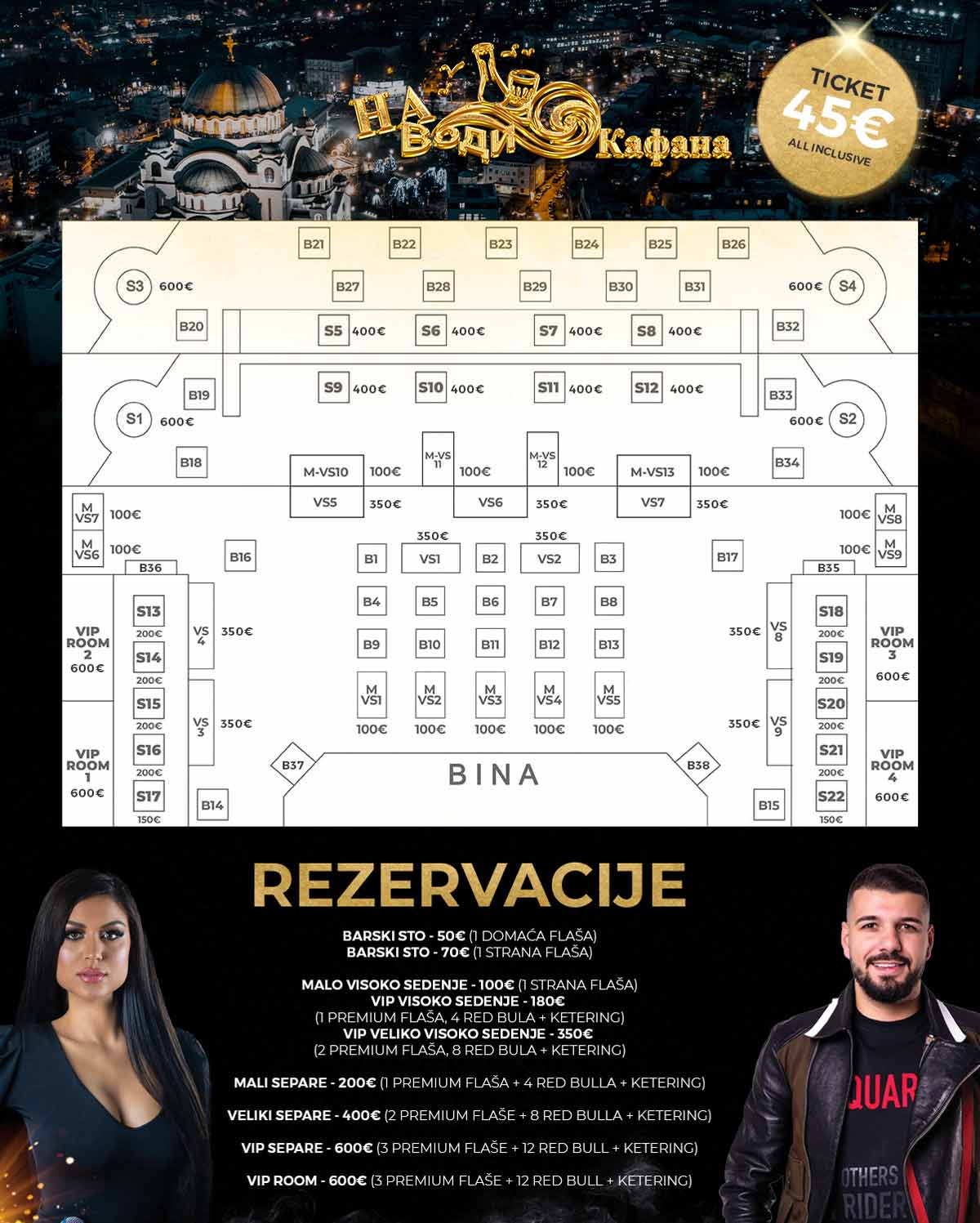 NA VODI KAFANA DOČEK MAPA
