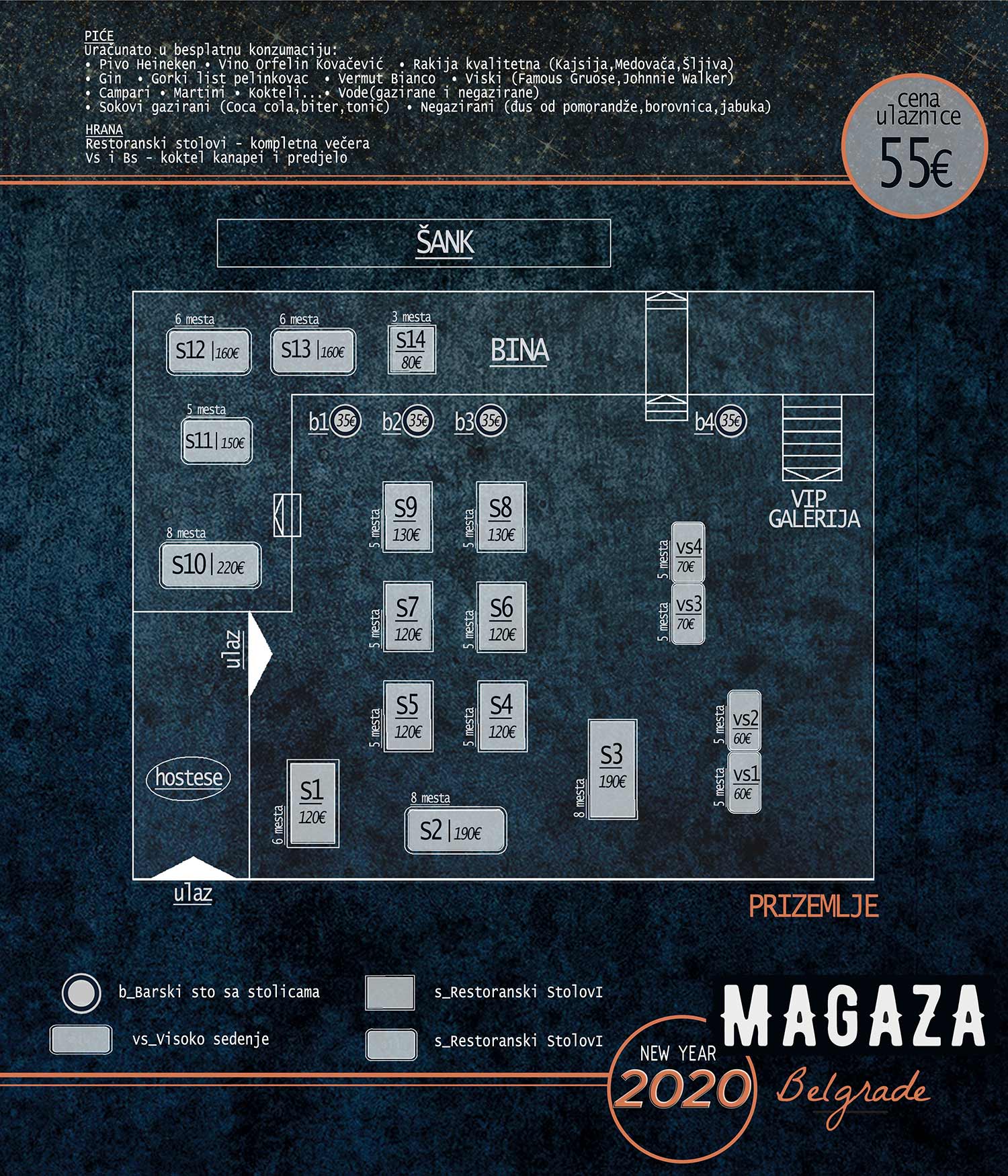 restoran magaza beton hala nova godina mapa sedenja prizemlje