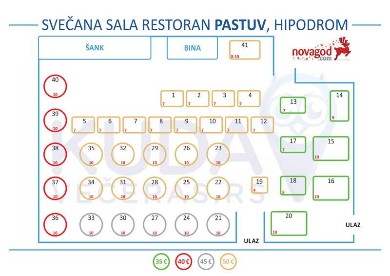 restoran pastuv nova godina mapa sedenja