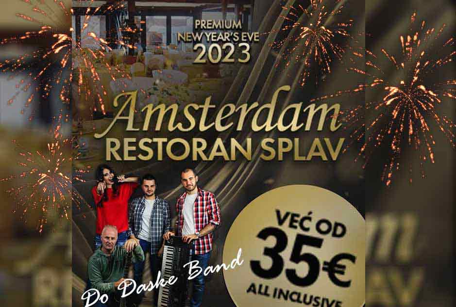 Splav Restoran Amsterdam doček Nove godine