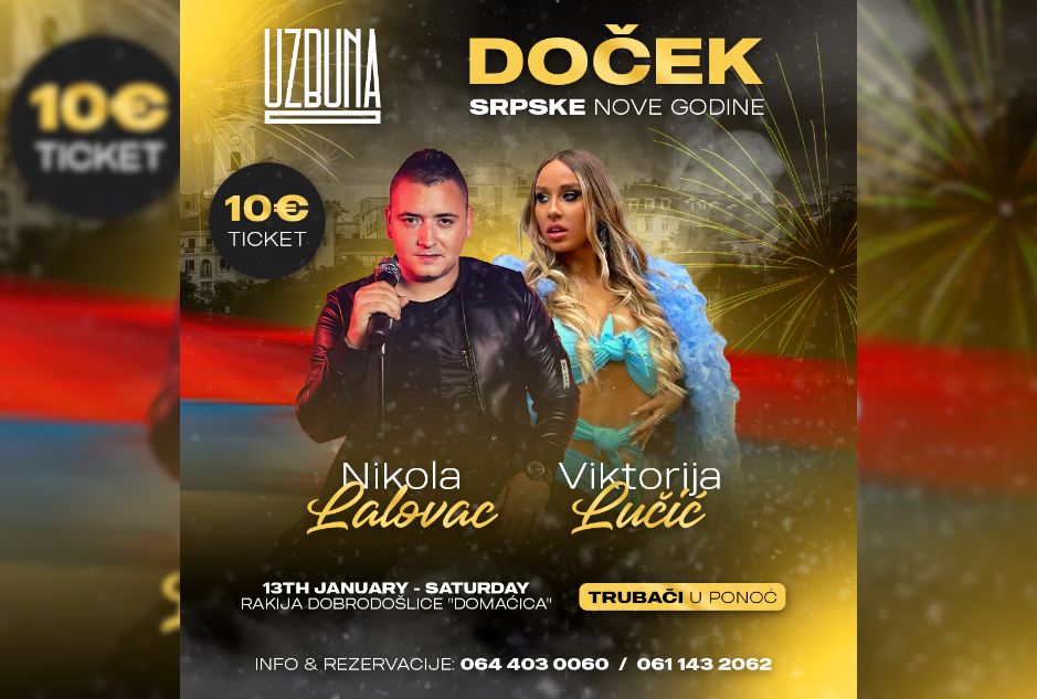 Splav kafana Uzbuna doček srpske Nove godine