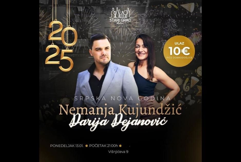 Kafana Stari grad Doček srpske Nove godine