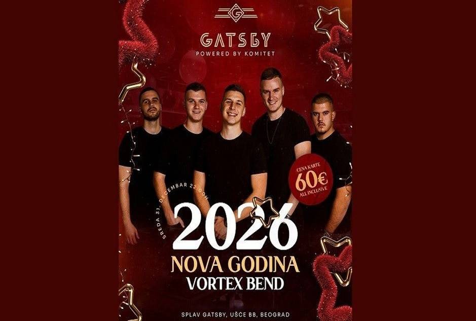Splav Gatsby Doček Nove godine