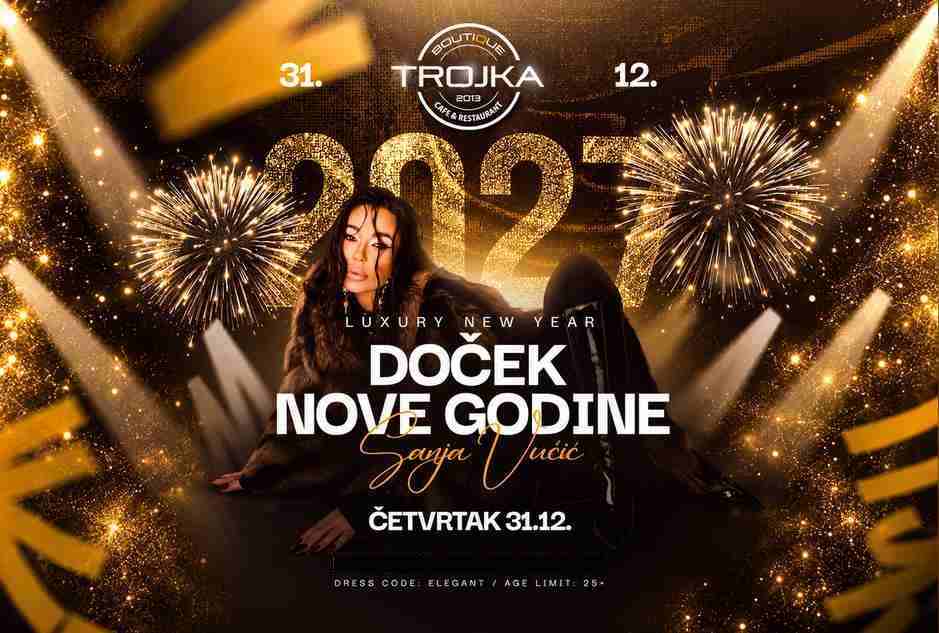 Restoran Boutique Trojka doček Nove godine